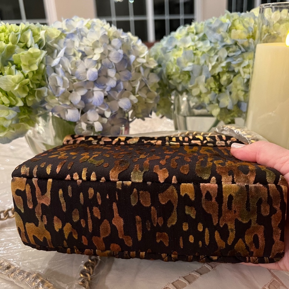 Kurt Geiger London ~  Leopard Print Velvet Mini Brixton Crossbody Bag - NWT - Picture 5 of 7